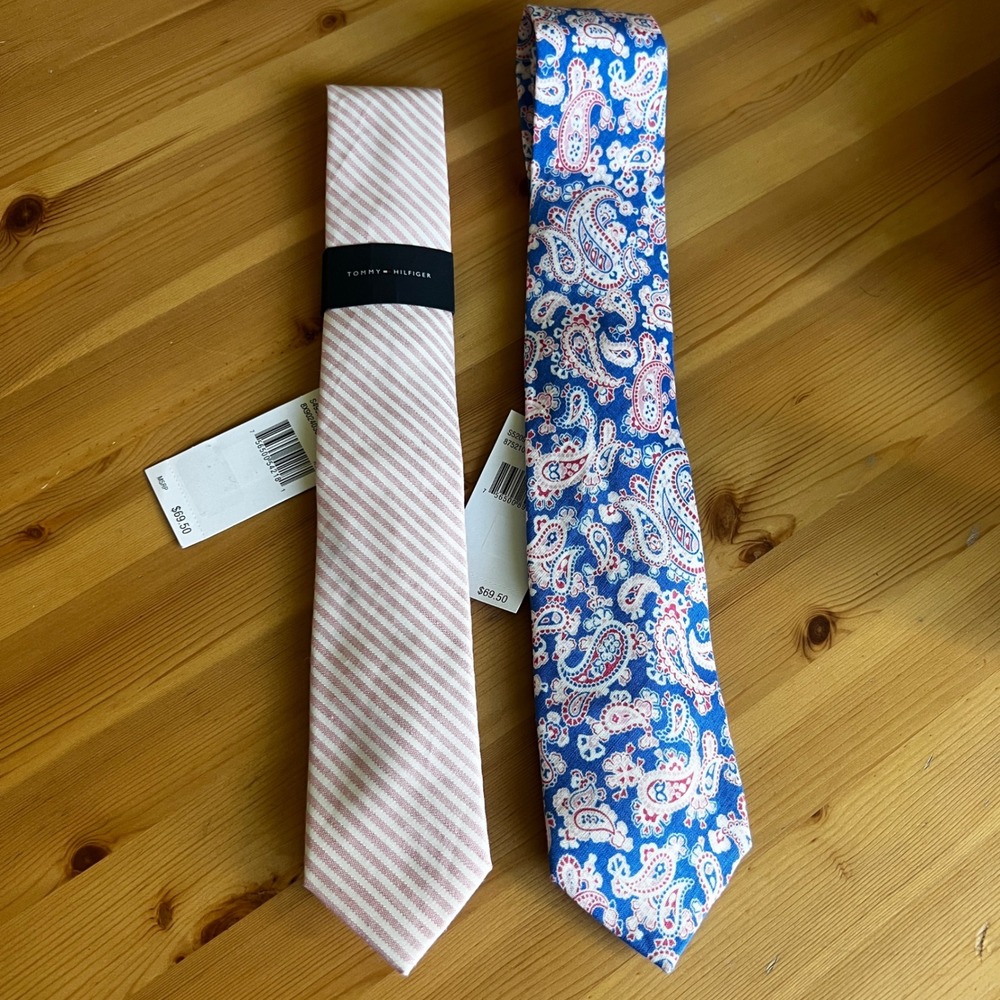 Tommy Hilfiger Neckties Set, Striped‎ & Paisley, MSRP $69.50